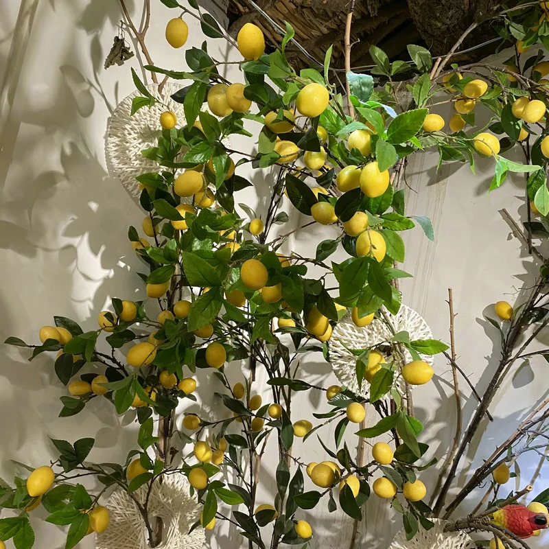 Lemon Branches Artificial Plants Fruits Home Decor Garden Sets Party Supplies Tree Accessories Fake Fruit Llimones Decorativos