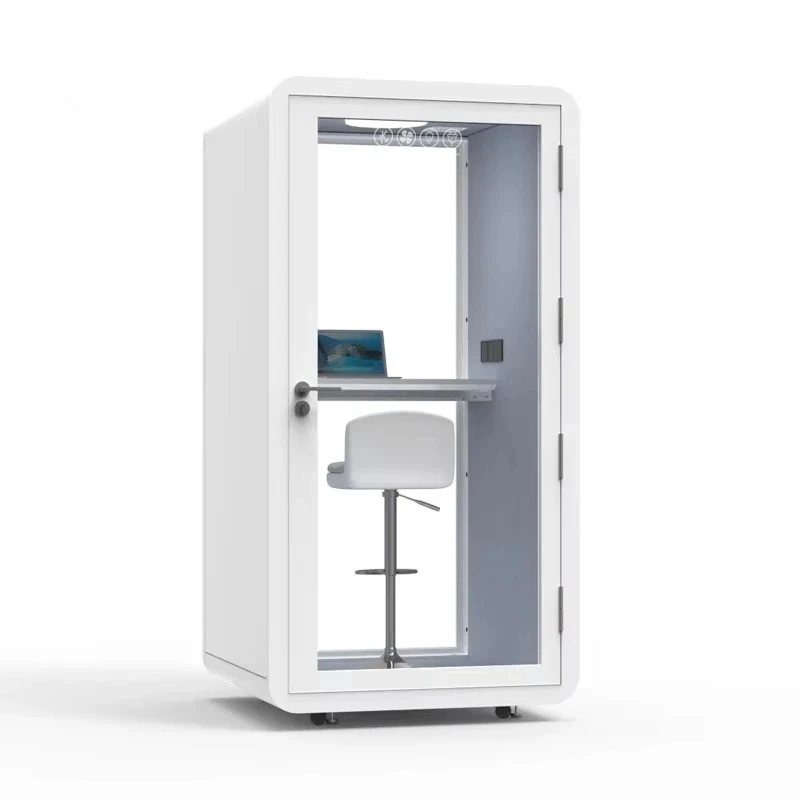 Mobile Silent Modular Office Phone Booth Noise Isolation Cabinet Shared Smart Acoustic Office Pod