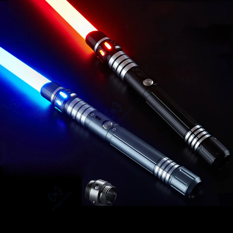 Metal Lightsaber RGB Laser Sword Toys Light Saber 10Color Change Kids Soundfonts Force FX FOC Blaster Toys Jedi Laser Sword Gift