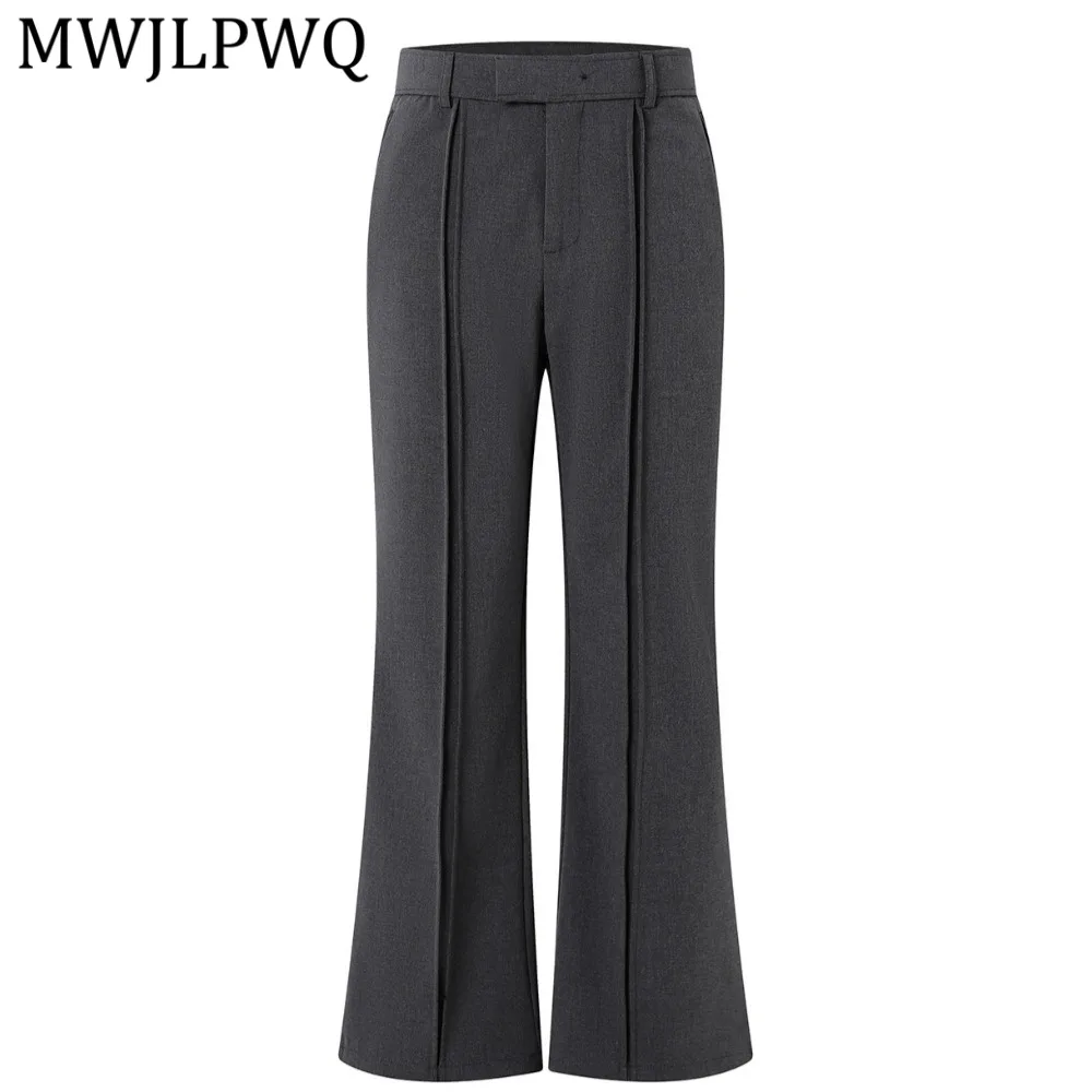 

MWJLPWQ American Retro Style Unisex Straight-Leg Pants Autumn New Slim-Fit Versatile Casual High-Waisted Flared Trousers 16072