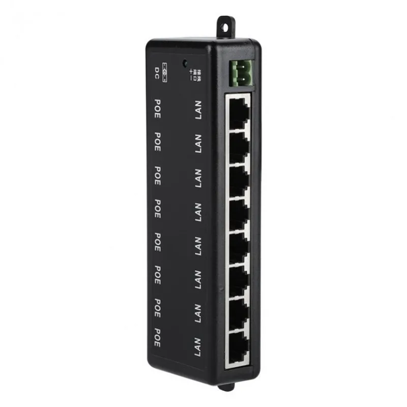POE Injector 4Ports 8 Ports POE Splitter for CCTV Network POE Camera Power Over Ethernet IEEE802.3af Hot Sale