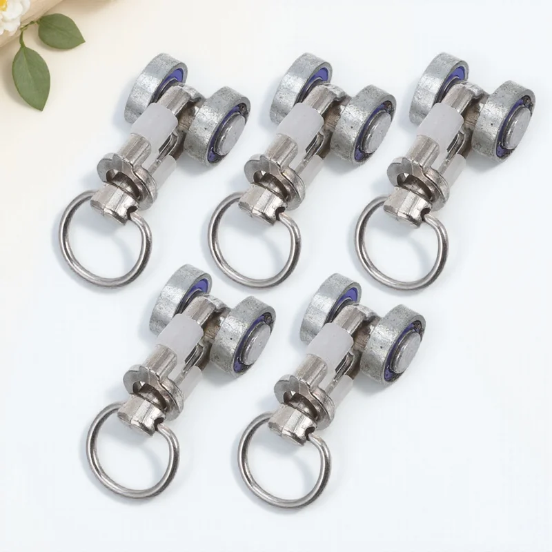 

5Pcs Metal Curtain Pulleys High Quality Material Fine Craftsmanship Easy Install Track Gliders Curtain Sliding Wheel