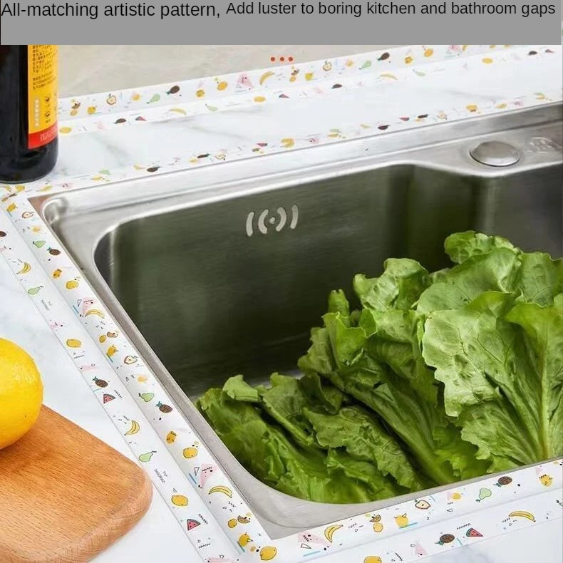 Beautiful seam sticker kitchen waterproof and mildew-proof toilet sink gap moisture-proof kitchen and bathroom corner tape seal