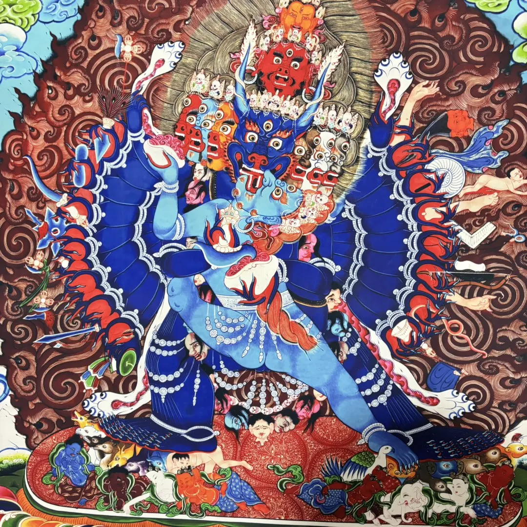 Picture 4: Grand Wisdom Vajra Mandala Chinese Silk Thangka Decorative Hanging Painting