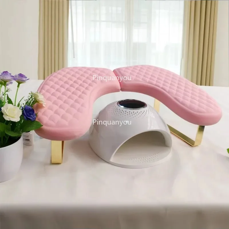 

U-shaped Nails Leather Cushion Pillow Russian Arm Rest Stand Hand Desk Support for Nail Salon