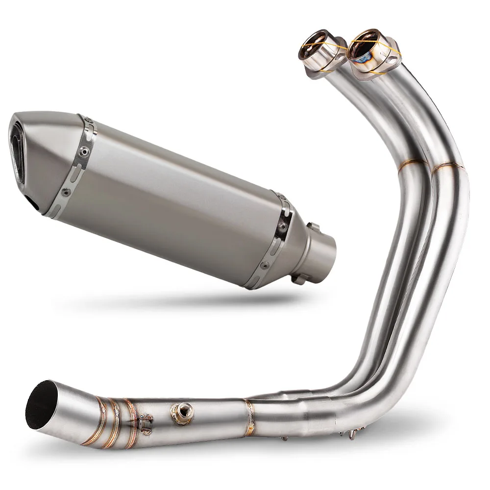 

XSR700 Exhaust System For Yamaha YZF-R7 MT07 TRACER700/GT TRACER 7/GT 2014-2026 Motorcycle Exhausts Pipe Manifold 370MM Muffler