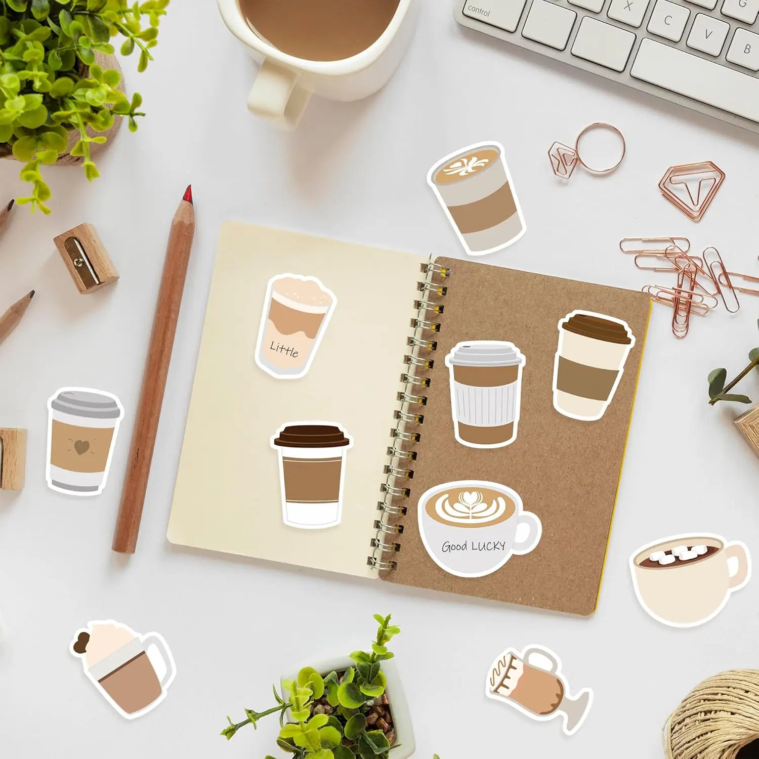 10 Packungen Kaffeetassen-Haftnotizen, 200 Blatt, lustige Büro- und Lernmaterialien für Kaffeeliebhaber, Studentengeschenk, Belohnung, Geburtstagsparty-Geschenk – Detail 2