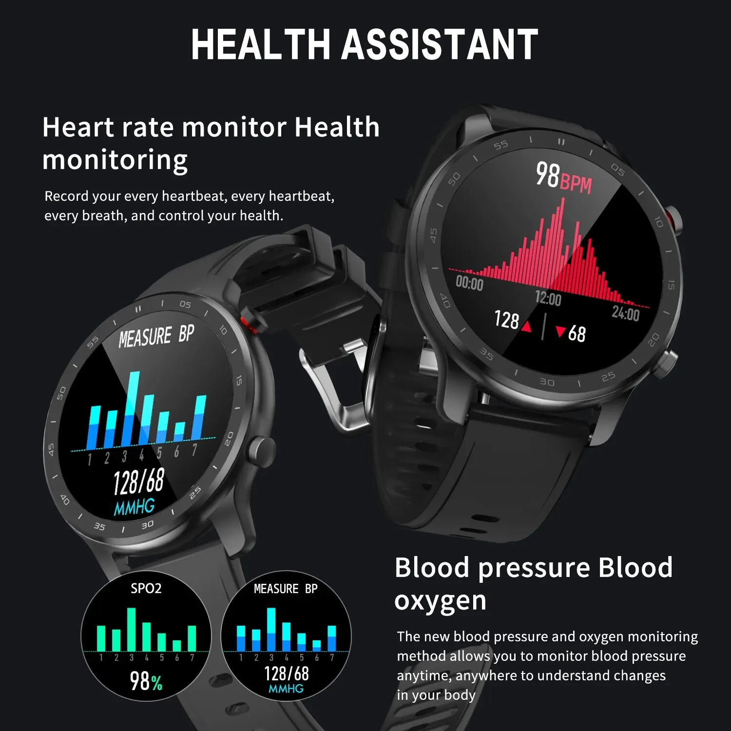 MISIRUN Fitness sport inteligentny zegarek dla mężczyzn liczba kroków monitorowanie zdrowia inteligentne zegarki powiadomienia IP67 wodoodporny Smartwatch