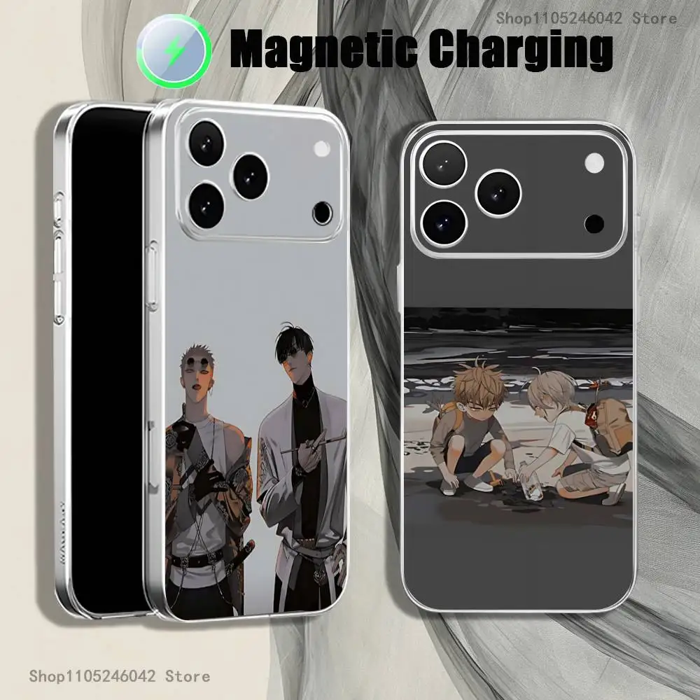 

19 days Magnetic Wireless Charging Transparent White Phone Case For iPhone 17,16,15,14,13,12,11,Pro,Max,Plus