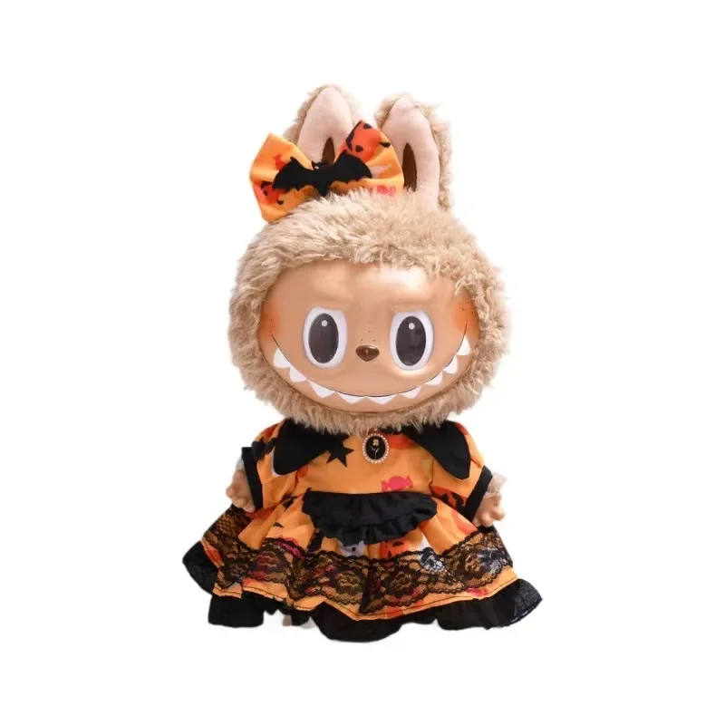 Nieuw Voor 38Cm Labubu Jurk Halloween Pluche Pop Kleding Set Voor Korea Kpop Exo Labubu I II Idol Poppen accessoires Leuke Zachte