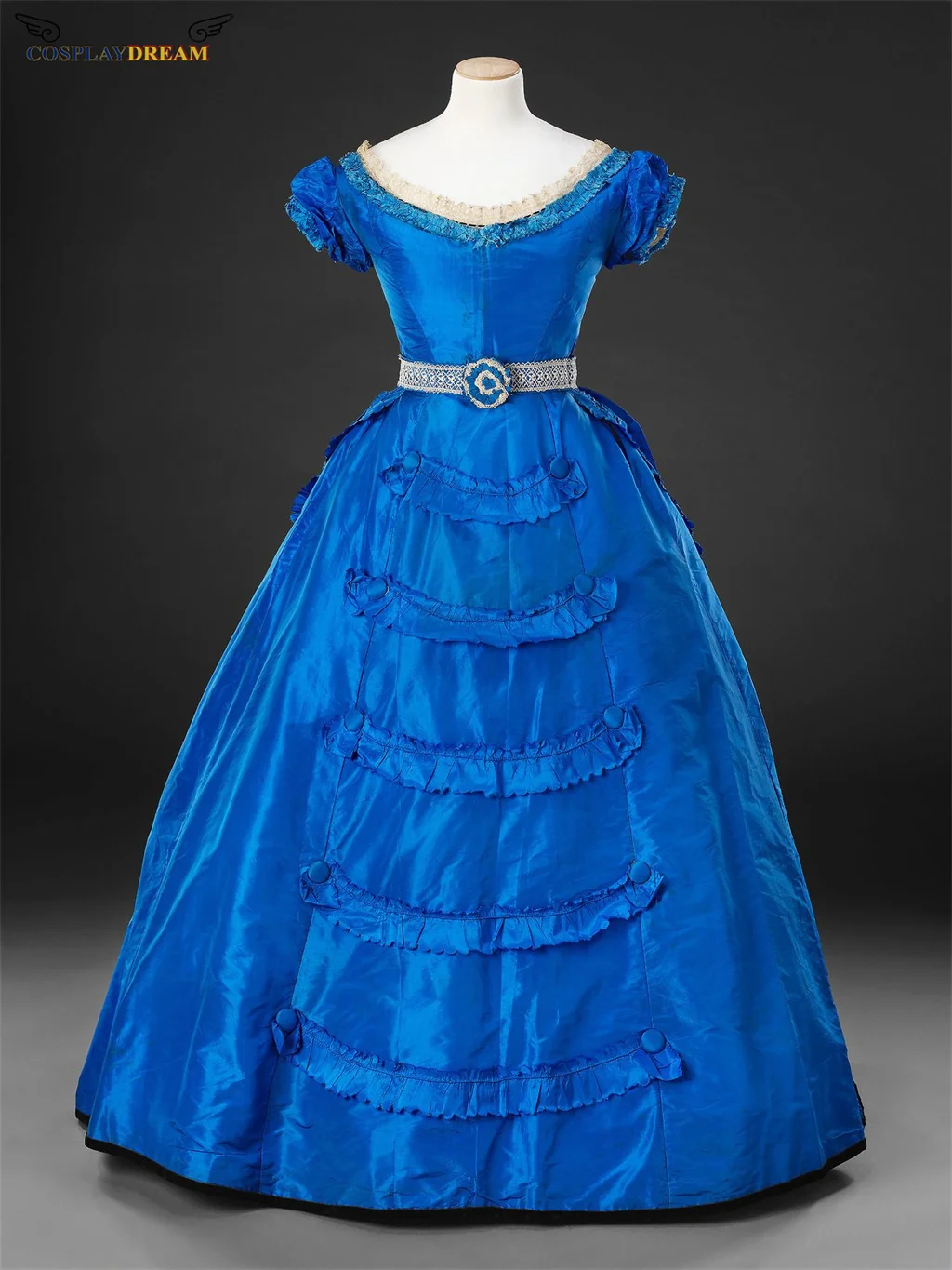 Custom made Civil War Fashion Dress scarlett Blue Dress Costume victorian civil war ball gown princess evening dress gown