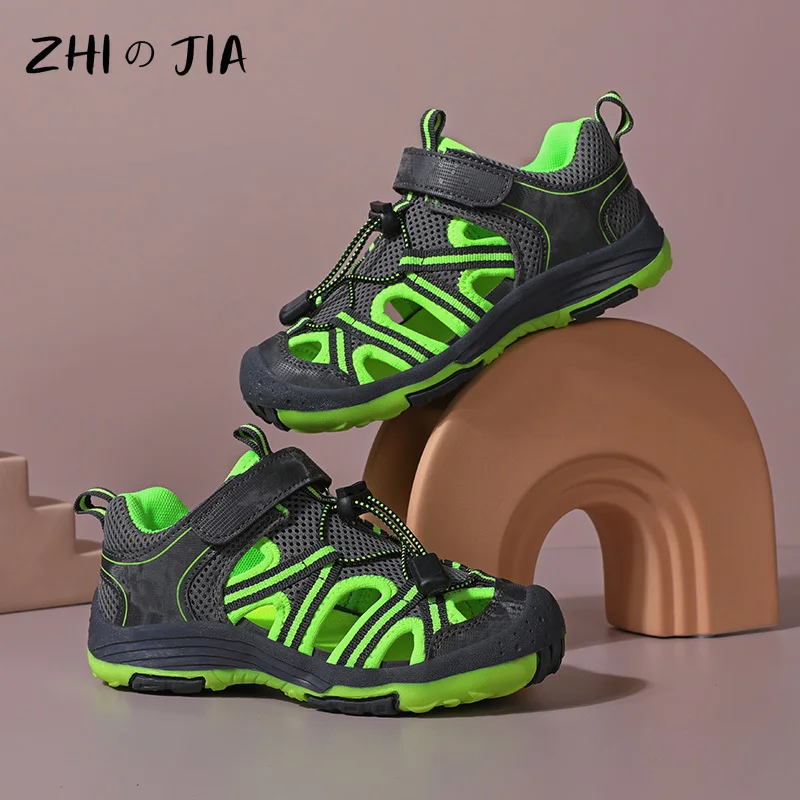 Letnie nowe sandały dziecięce wodne oddychające buty plażowe na zewnątrz antypoślizgowe buty turystyczne casualowe buty sportowe dla chłopców