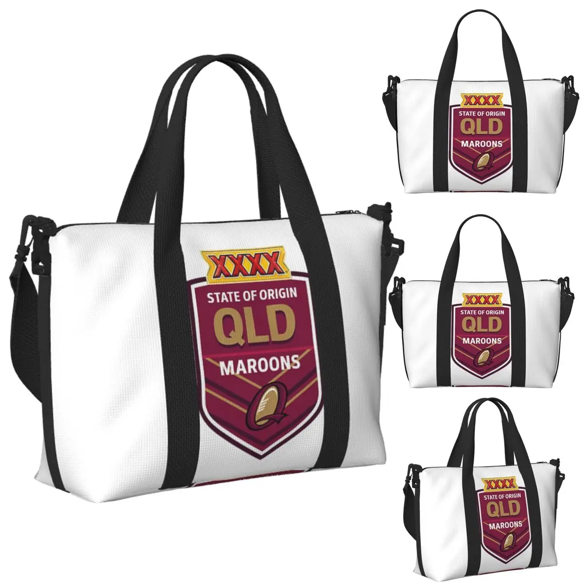 

Exelent Queensland Maroons Design Пляжная дорожная сумка Большая вместительная сумка-тоут для тренажерного зала Йога Женская дорожная сумка для покупок