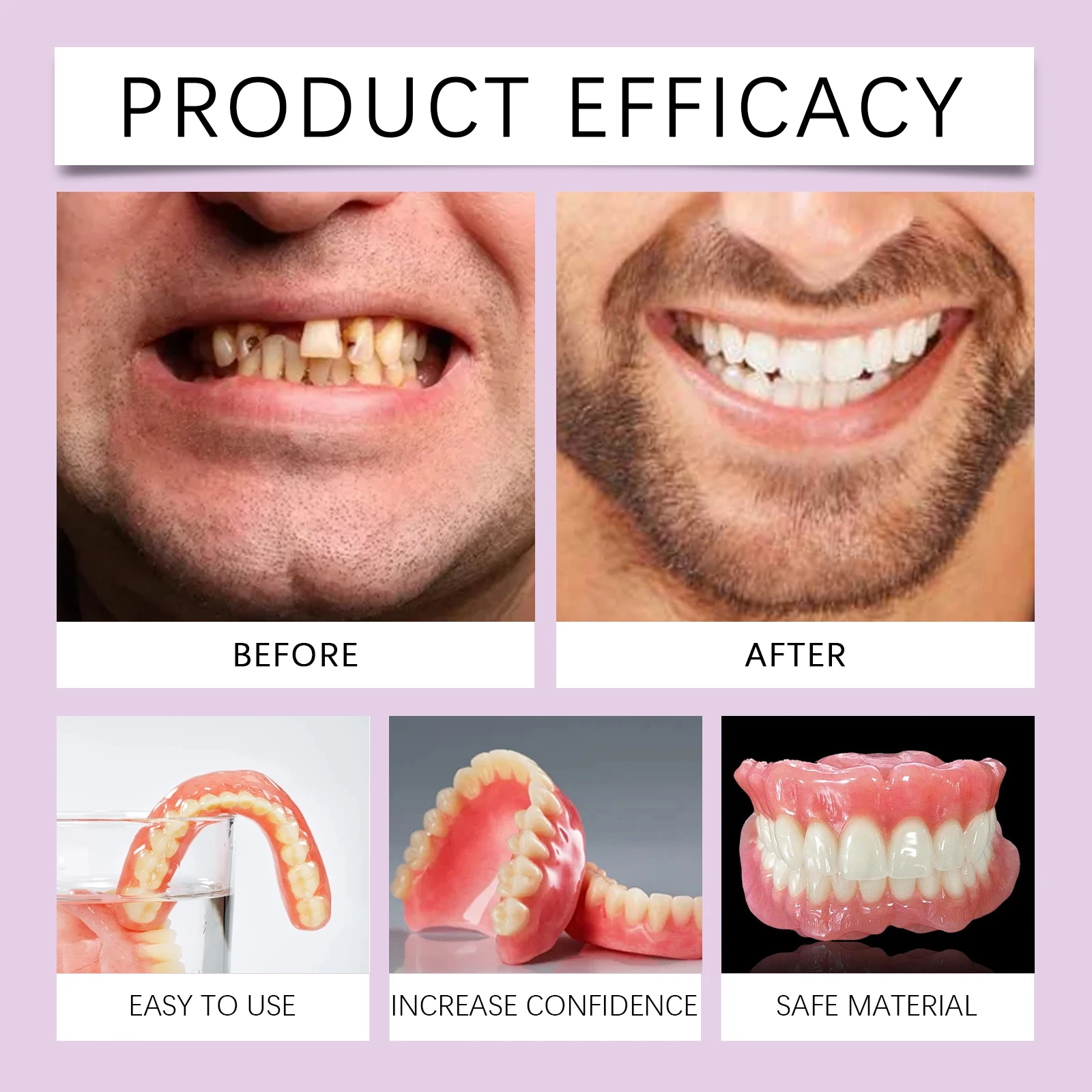 Silicone Denture Set Fit Tempo - Teeth Whitening Kit ulasan dan harga
