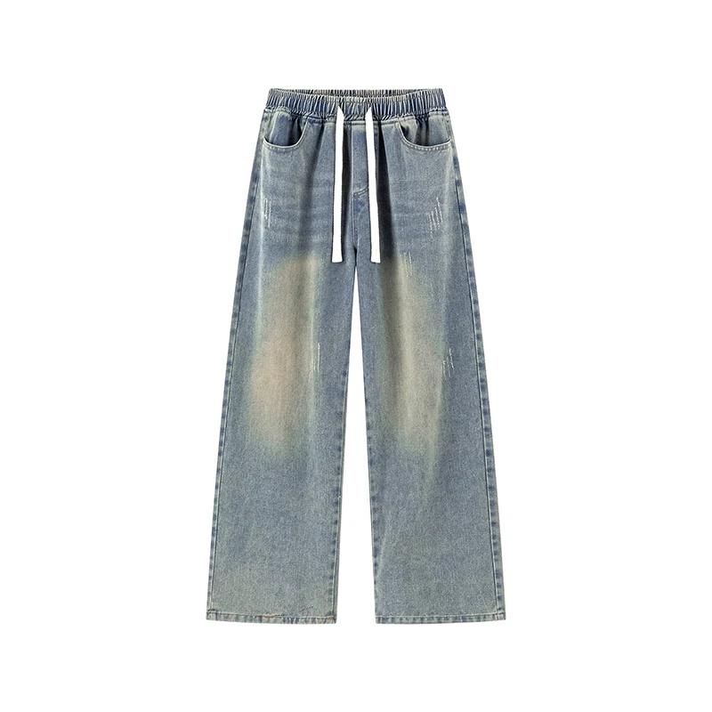 2026 Spring/Summer Men's Fashion Casual Retro-Inspired Street-Wear Multi-Functional Denim Pants