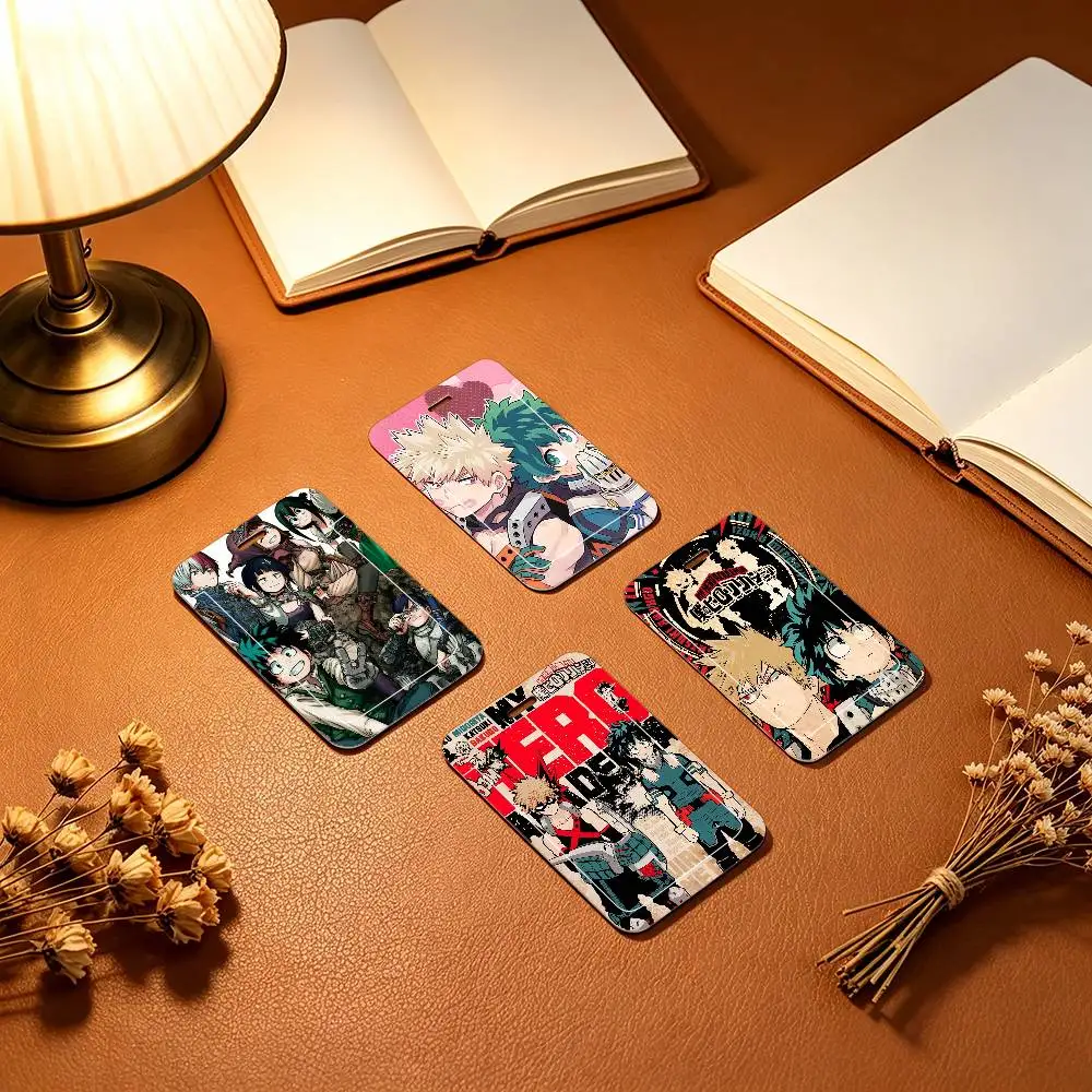 M-My H-Hero A-Academia Black Lanyard Card Holders Student Meal Cards And Campus Ids School