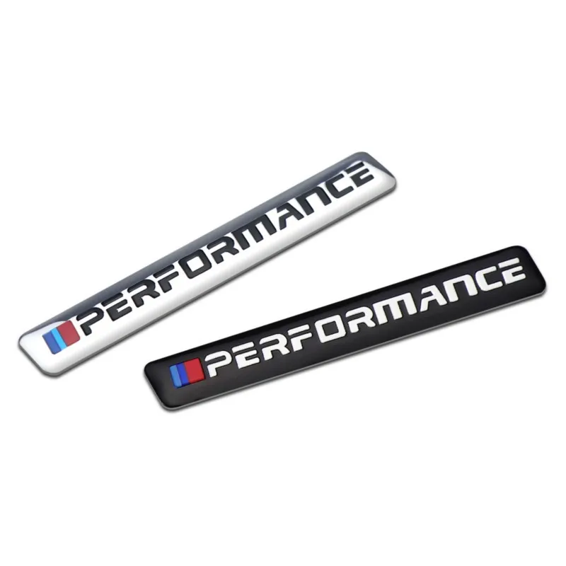 Car styling 3D Aluminum BMW M Performance Emblem Badge Car Stickers Decal For BMW M Performance M3 M5 M6 F01 F20 F10 X5 E92 E91