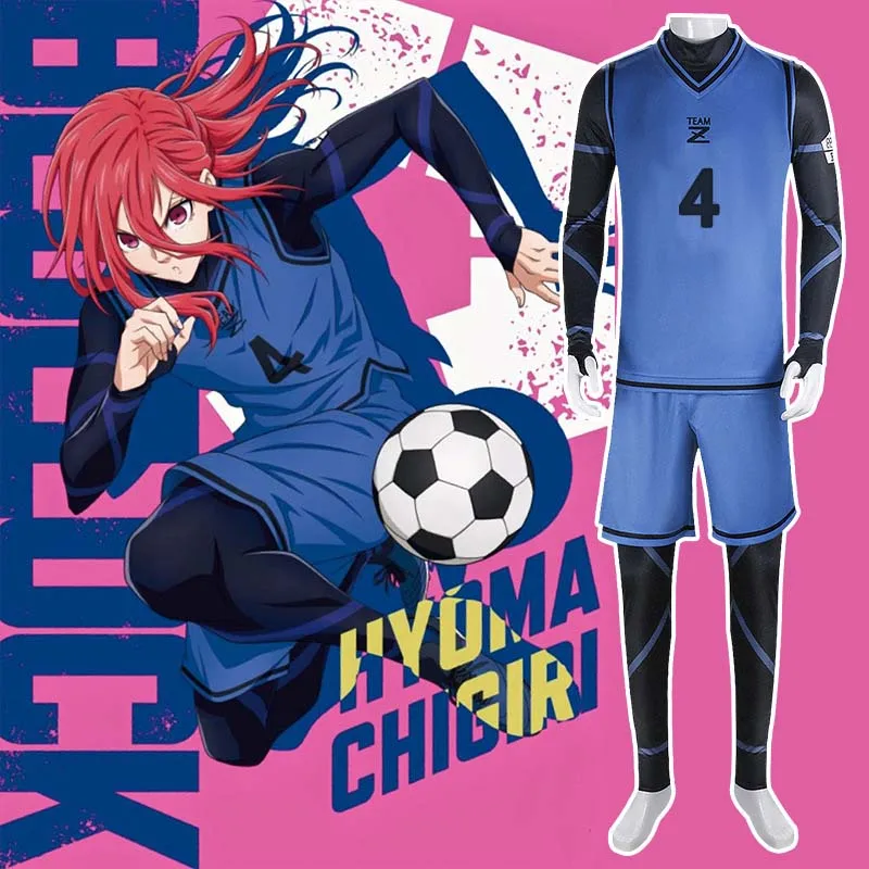 

Blue Lock Anime Cosplay Costume Set Isagi Bachira Football Jersey Shorts T-Shirt Sportswear Halloween Manga Fans Casual Wear