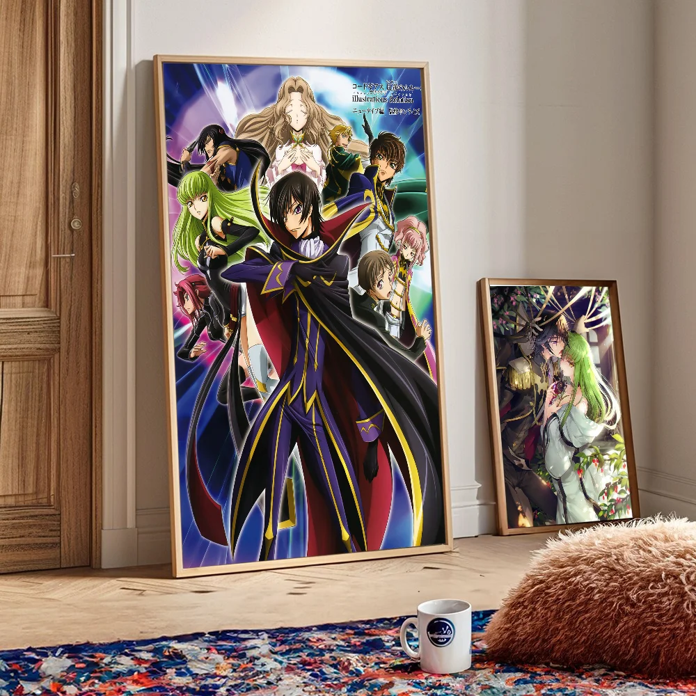 CODE GEASS Hangyaku no Lelouch Classic Anime Poster Waterproof Paper Sticker Coffee House Bar Room Wall Decor