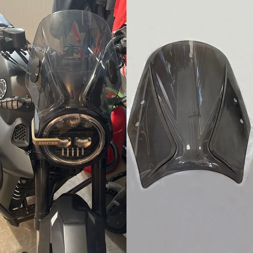 Pour Zontes S350 GK 125 zt125-c2 G1 2025 Scrambler X pare-brise moto pare-brise visière Double écran à bulles déflecteurs de vent