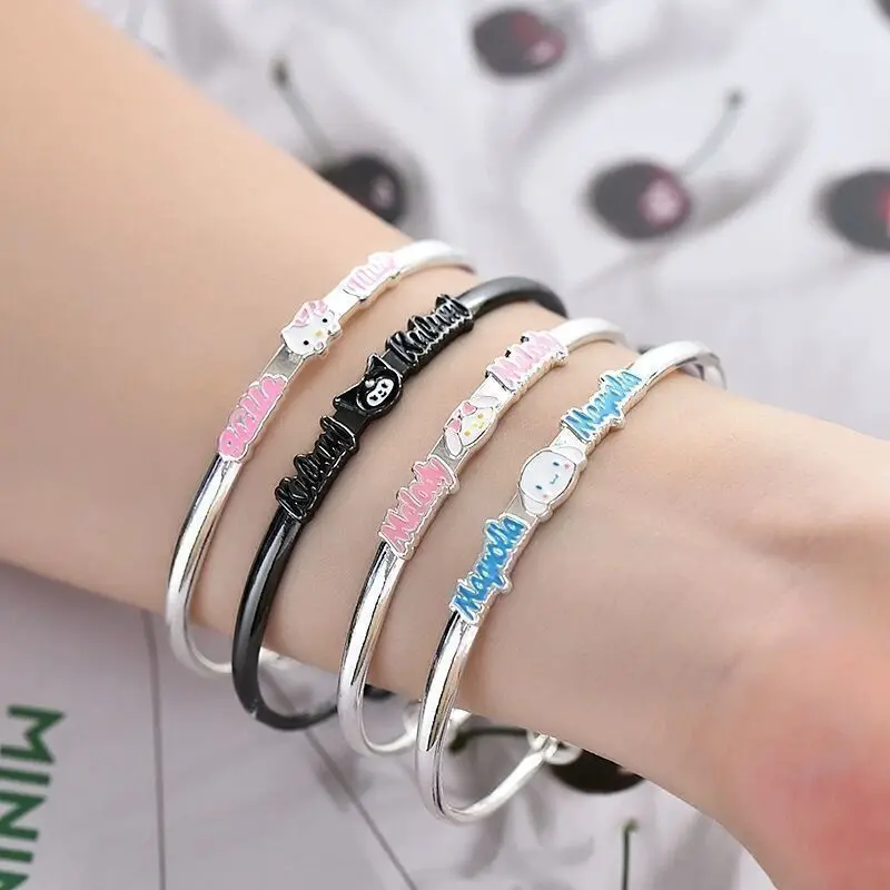 Sanrio Hello Kitty Cute Cartoon Bracelet Melody Kuromi Pacha Dog Couple Girlfriend Cute Popular Bracelet Gift Free Shipping