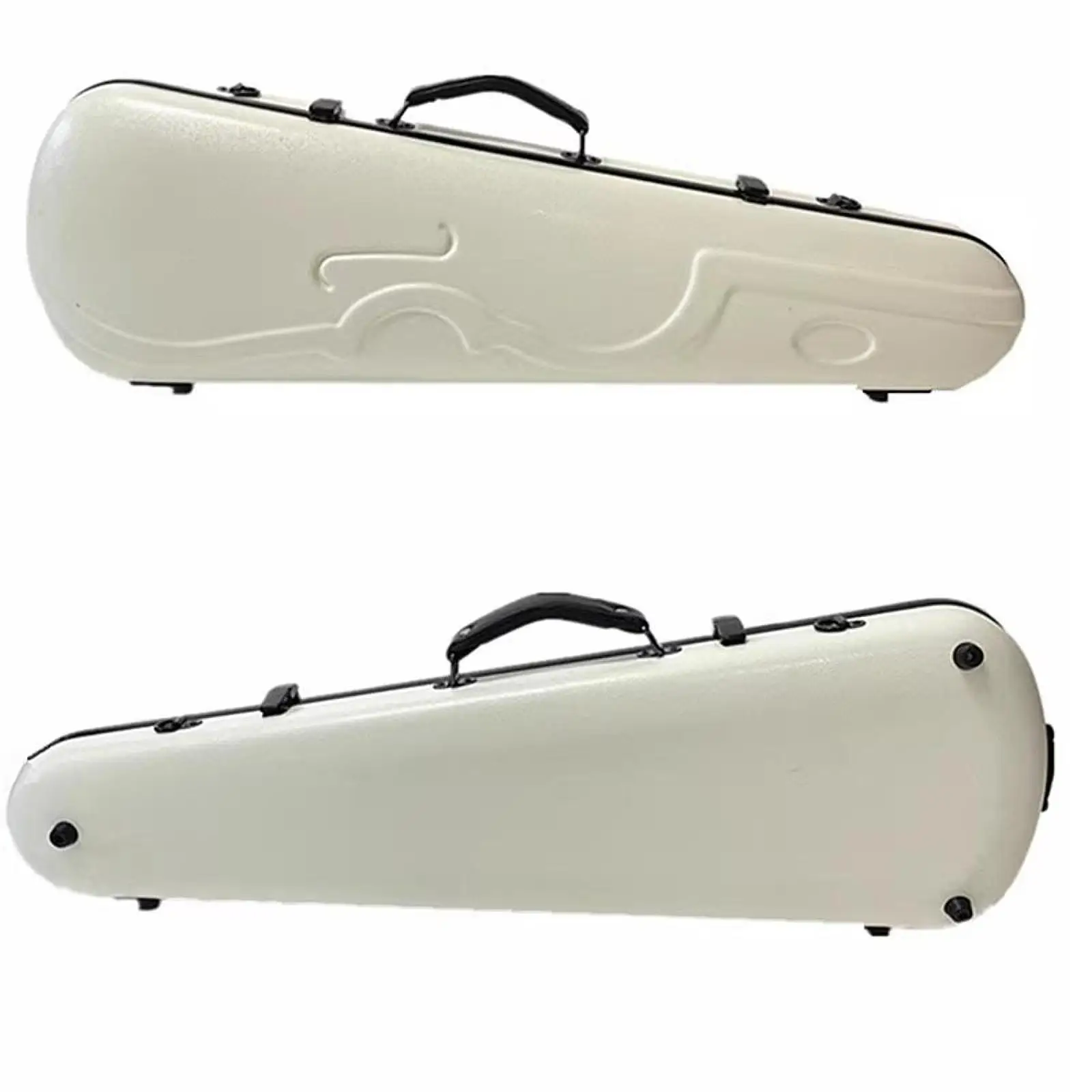 Estuche ligero de fibra de carbono para violín, de forma alargada, tamaño 4/4, con carcasa rígida, ideal como bolsa de transporte para llevar el instrumento de viaje.
