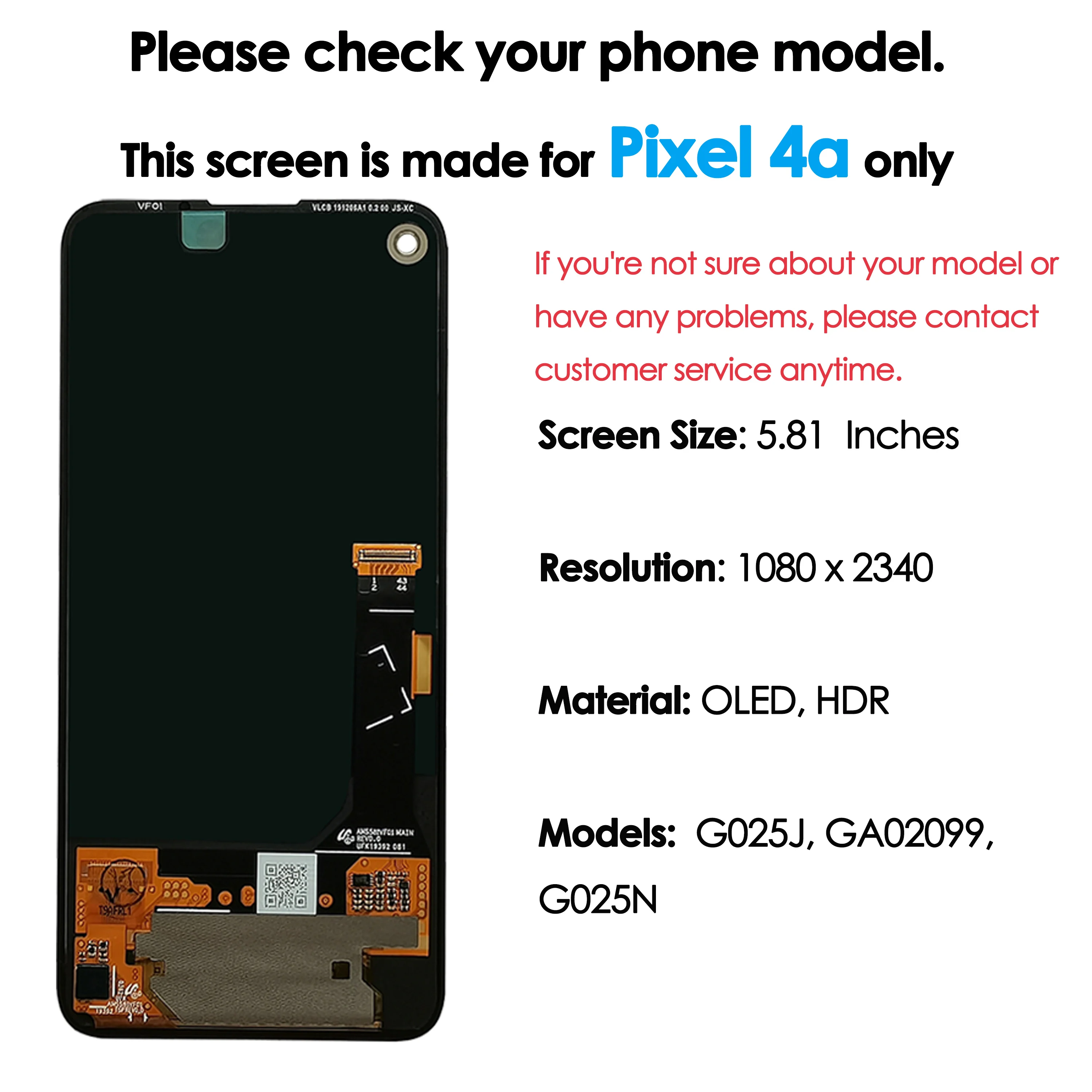 BINYEAE OEM Qualität OLED Für Google Pixel 4A 4G Bildschirm Ersatz LCD Telefon Mobile Display Touch Digitizer Montage Reparatur Großhandel 3