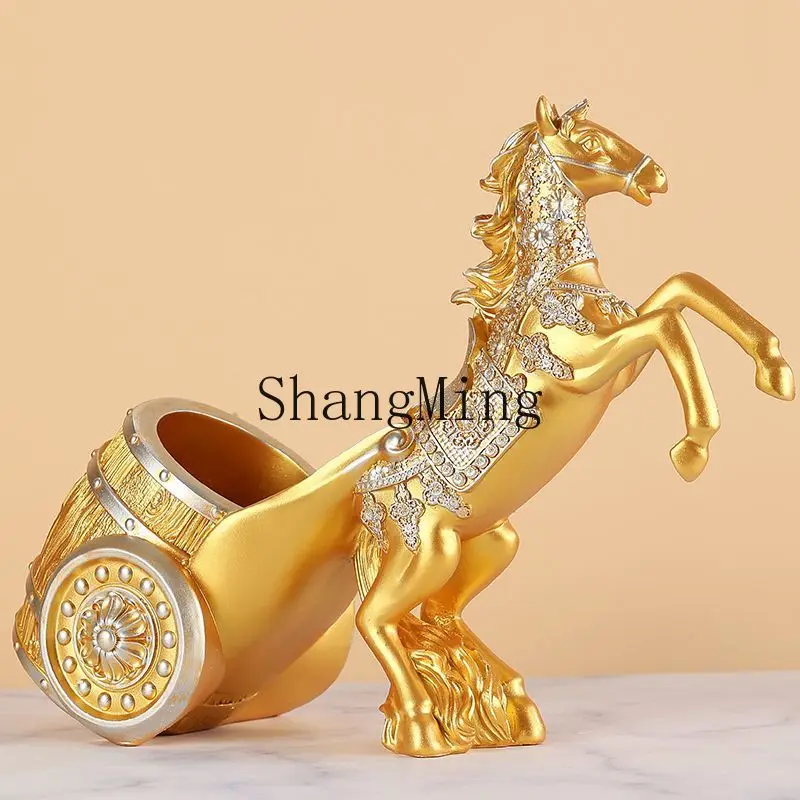 

CL Wooden Barrel Horse-drawn Cart Wine Rack Wine Cabinet Decoration Creative Modern Simple Living Room