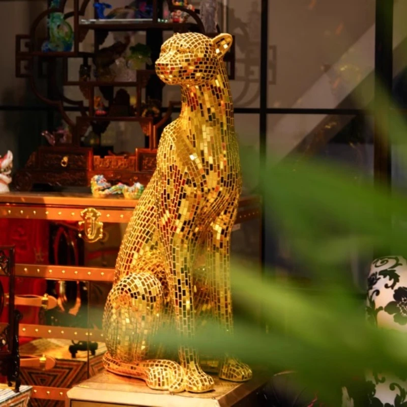 

Handmade patch decoration home living room entrance ornament medium leopard