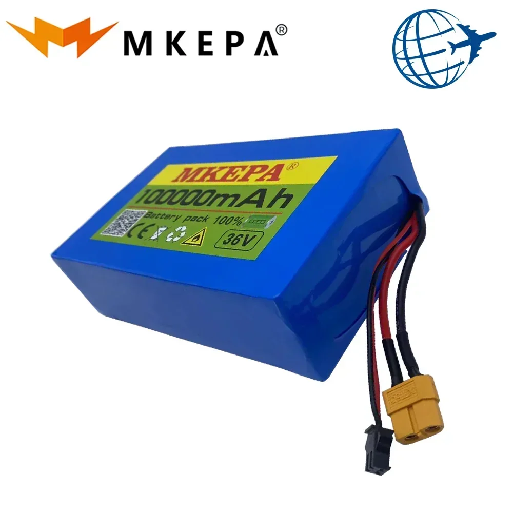 MKEPA 10S2P 36V 100000mAh 18650 Li-Ion Battery pack 1000W High Power and Capacity 36V Motorcycle Scooter