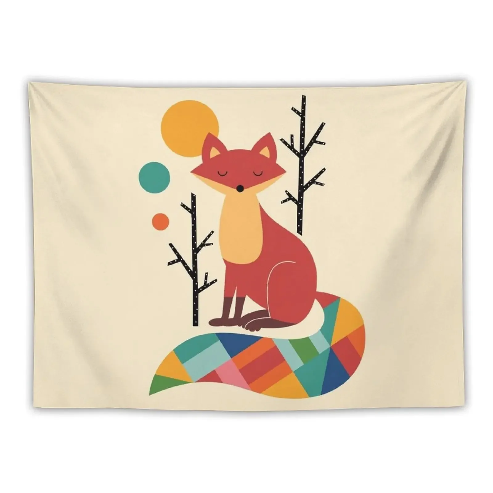 

Rainbow Fox Tapestry Room Decor For Girls Mushroom Aesthetic Home Decor Decorative Wall Murals Tapestry