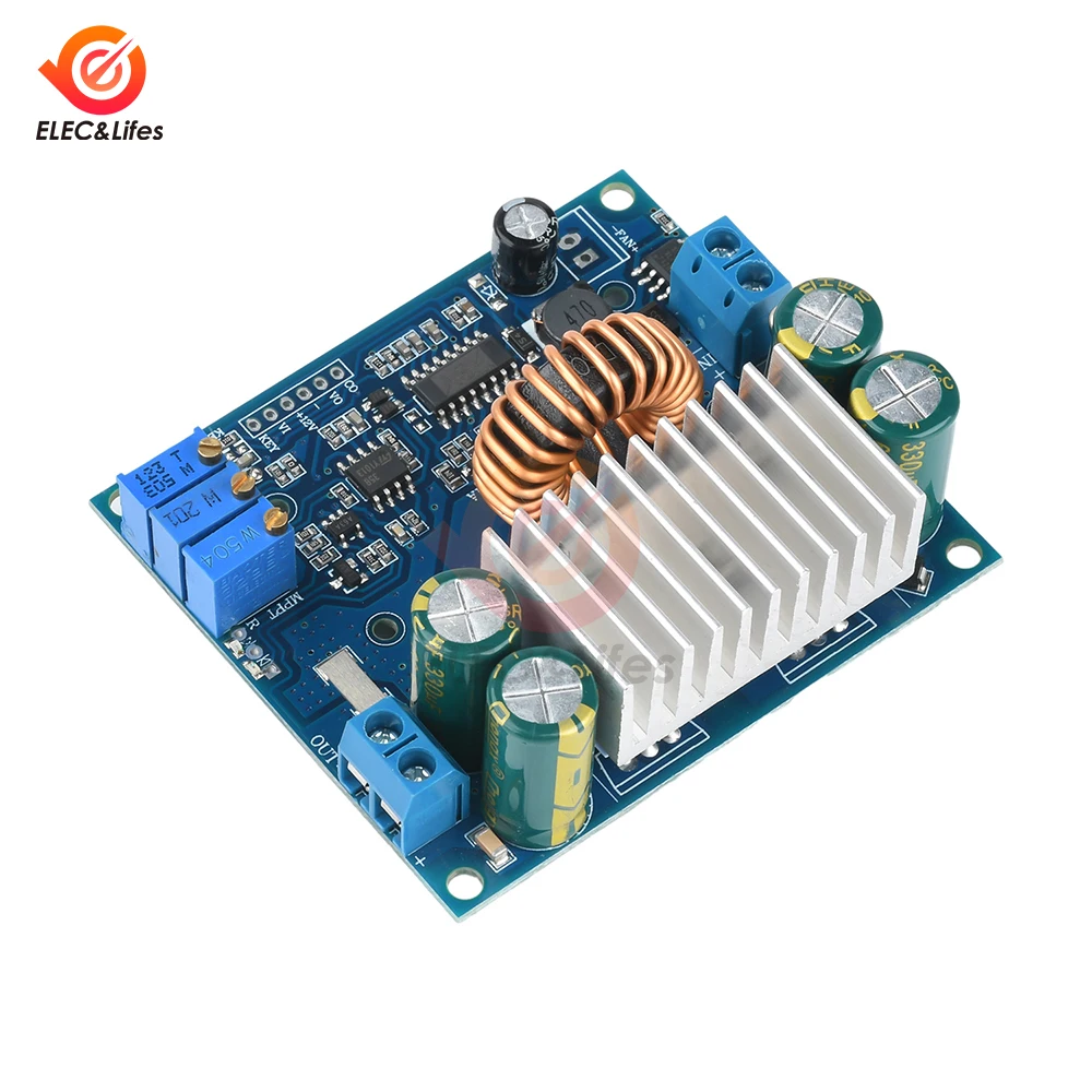 DC 9-50V a 1.2-48V 15A Modulo di riduzione della tensione regolabile MPPT solare Modulo di ricarica step-down CV CC Raddrizzamento sincrono