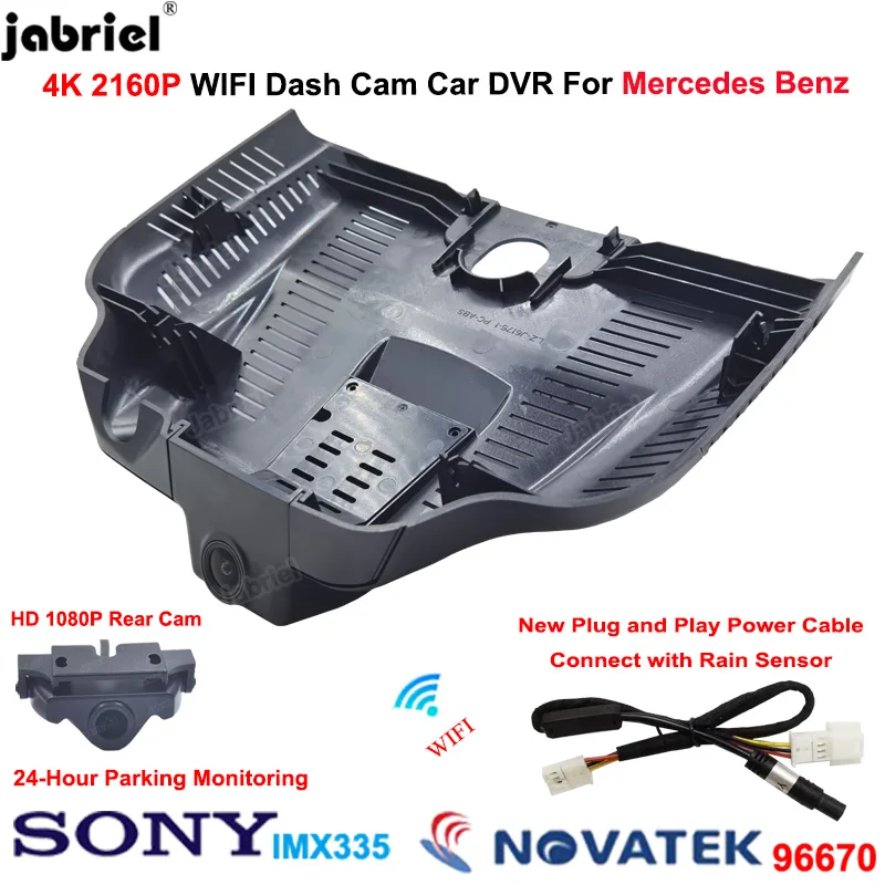 

4K Автомобильный видеорегистратор с двумя объективами для Mercedes gla 45 35 amg cla 35 45 w118 x156 для Mercedes Benz A Class w177 A200 A220 A250 A35