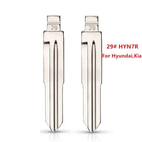 10개 29 #   29 HYN7R 금속 Uncut 빈 플립 원격 키 블레이드 keydiy KD xhorse VVDI For Hyundai SONATA MOINCA KIA