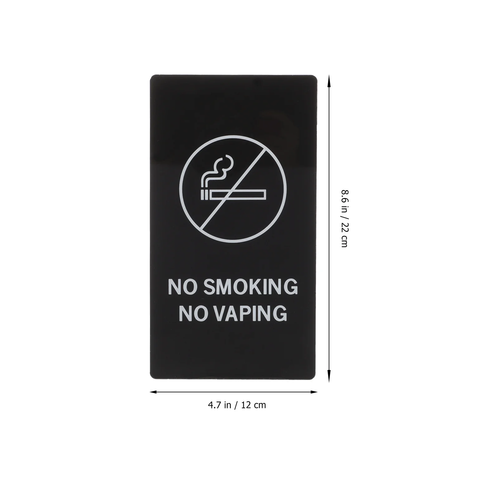 No Smoking Sign Acrylic Safety Warning Board For Public Places Toilet Office Hotel Wall Sticker Rectangular No Smoking Indicator
