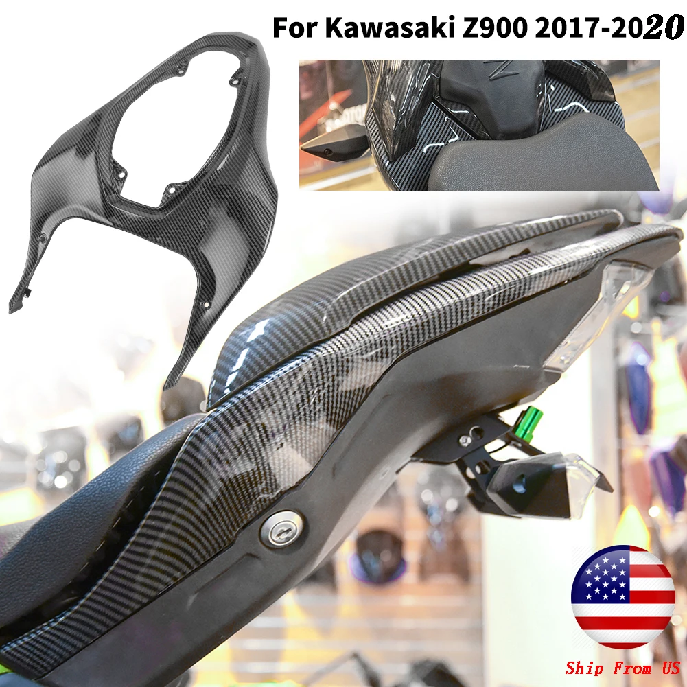 For Kawasaki Z900 Rear Seat Side Fairing Cowling Plate Trim Panel Tail Cover Carbon Fiber Ducktail ZR900 Z 900 2017-2022