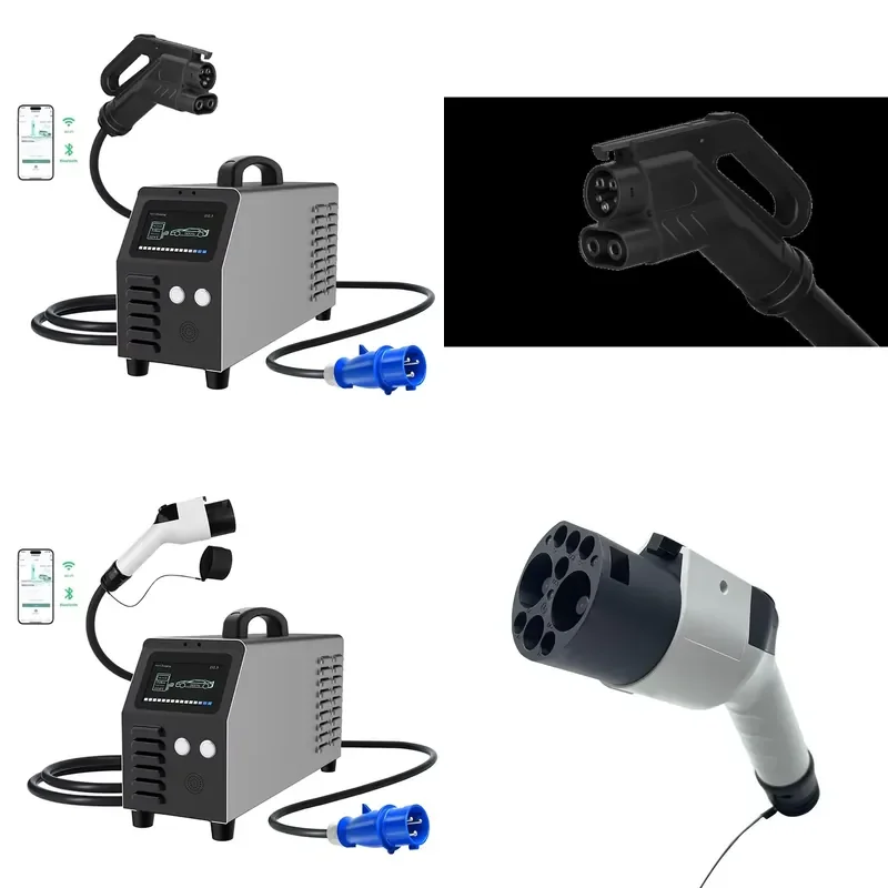 AP01 DC Portable EV Charger 7KW for Home Use Moveable Charging Station with CEE Plug 20A for CCS1 CCS2 GBT
