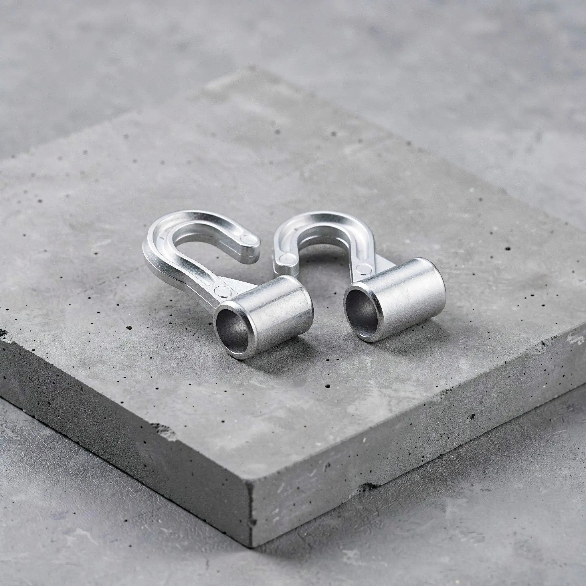 2Pcs Thickened Aluminum Alloy Closet Rod Holder Hooks Multi Use Heavy Duty Metal Hangers for Wardrobe Closet Rack Towel Bar