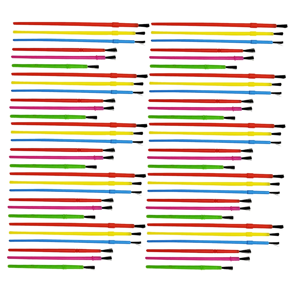 

100pcs DIY Brushes Plastic Art Supplies Kids Drawing Tools Detail Miniature Paint Set Portable Acrylic Watercolor Oil Painting