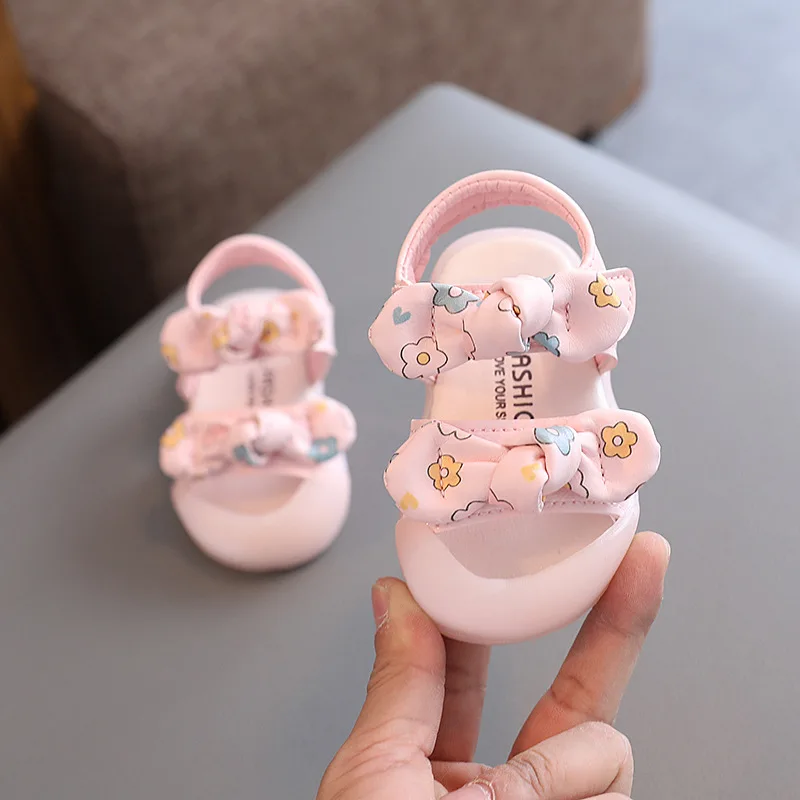 Sandalias Baby Shoes Children's Sandals 2023 Summer New Baby First Walkers Baby Princess Shoes Soft Sole Girls Shoes Kids Shoes