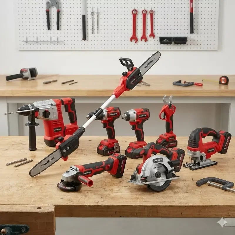 Multi-functional Rechargeable 8-in-1 Cordless Power Tool Kit for Woodworking and Workshop Repair