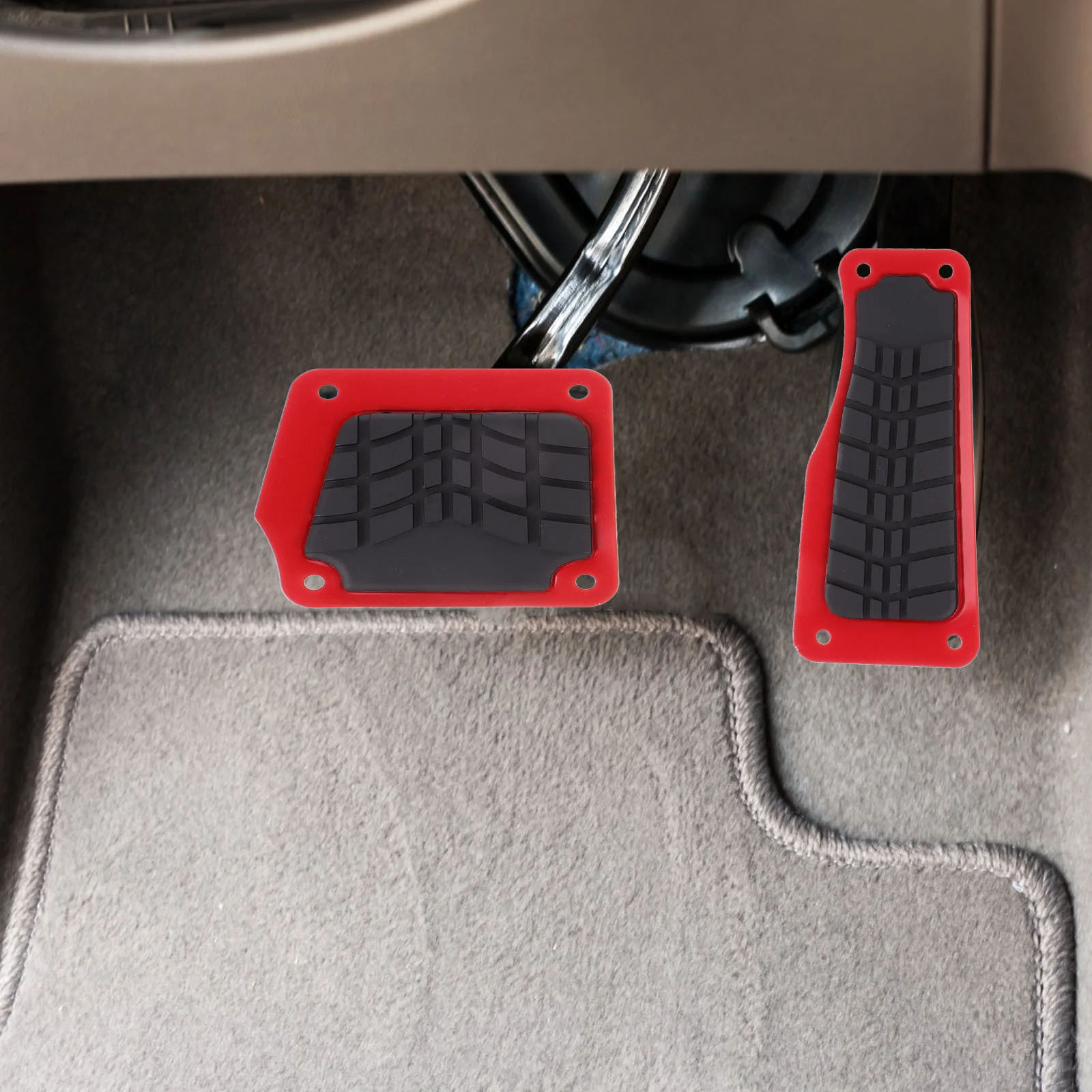 Car Pedals Gas Floor Center Console Step Mat Feet Pad Plastic Footrests Carpet Patch Heel