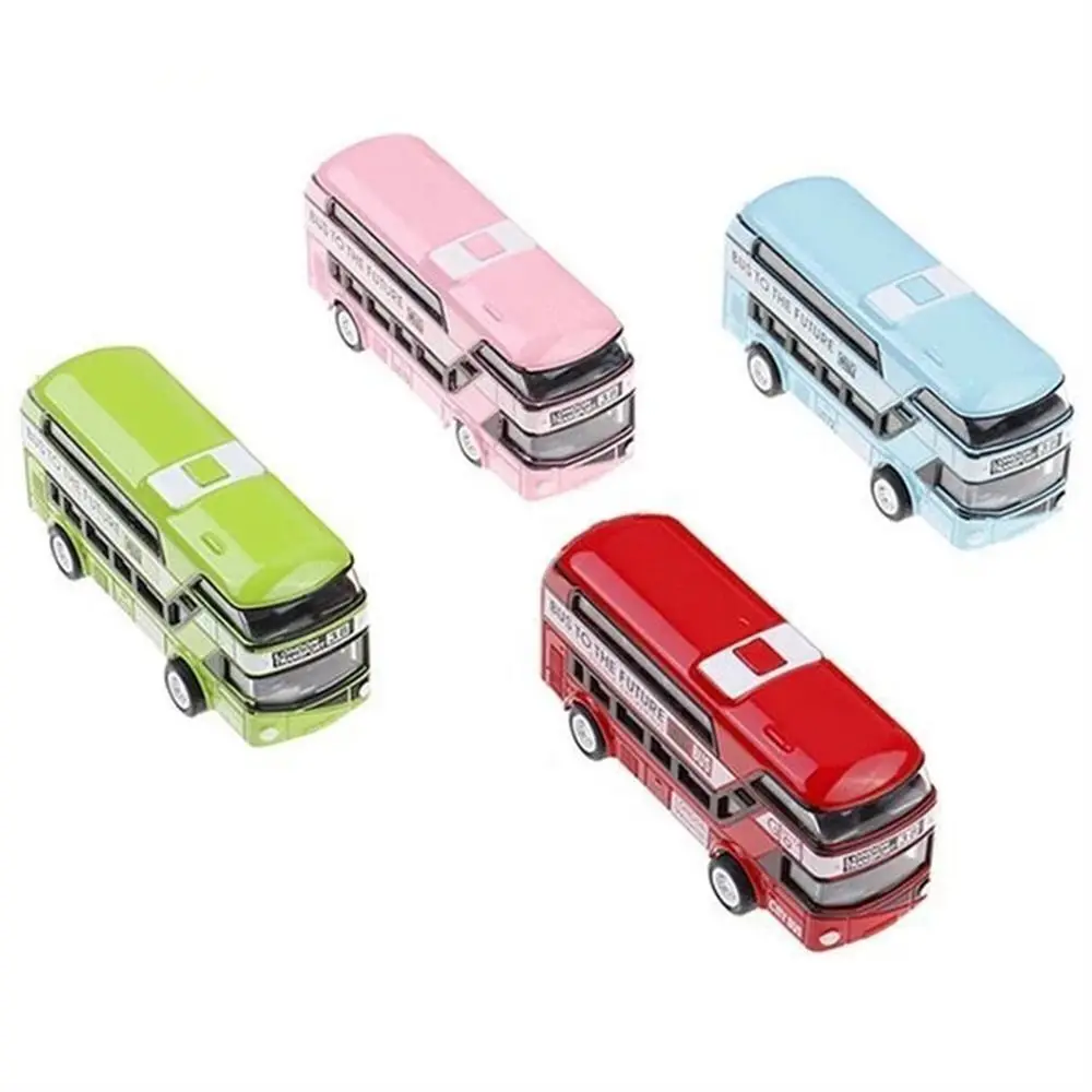 

New Skin-Die Cast Plastic Double Decker Bus Toy Alloys Pull back and return Kids Toy London Bus Toy Kids