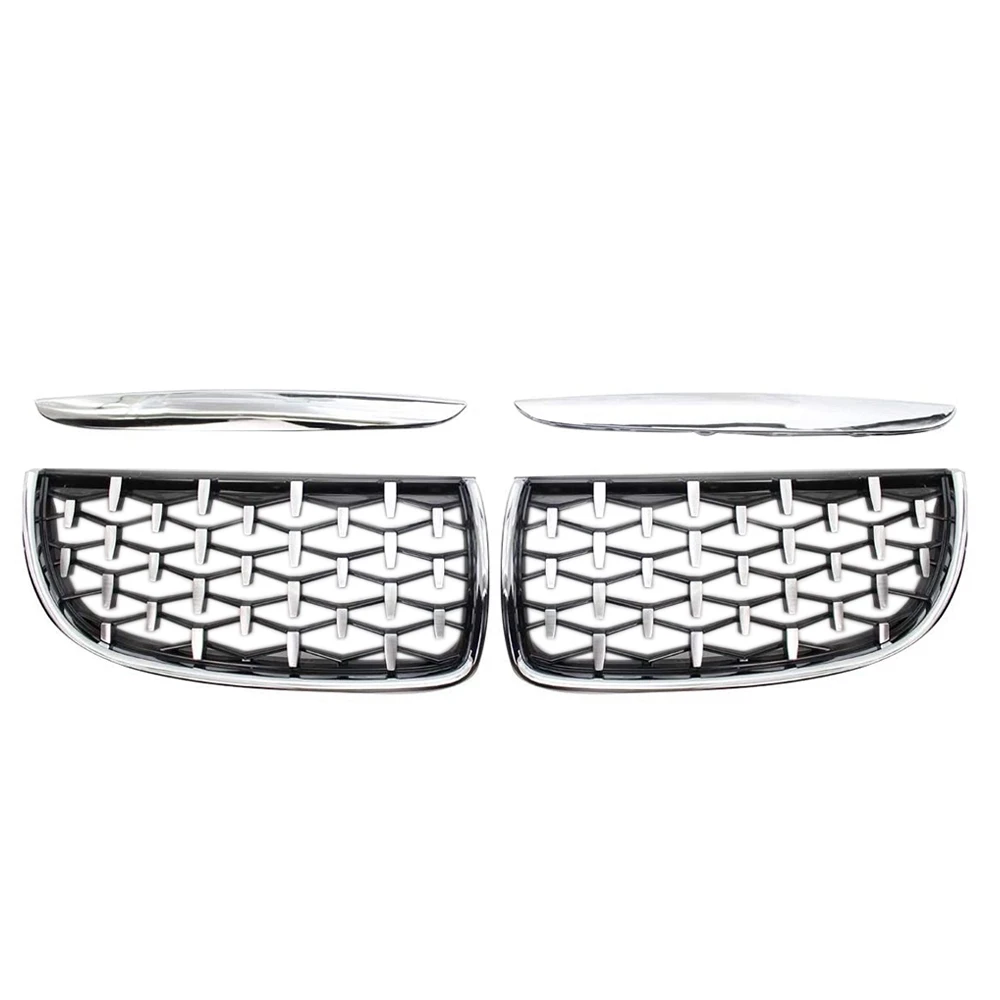 Chrome Diamond Meteor Latest Style Grill Grille for -BMW 3 Series E90 E91 325I 328I 335I Pre-LCI 2005-2008