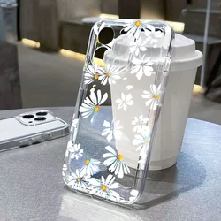 Leaves Flowers Soft Clear Case For Samsung Galaxy S26 S24 Ultra S23 Plus A57 A37 A17 5GA15 A35 A55 A34 A54 A33 A53 S22 S21 Cover