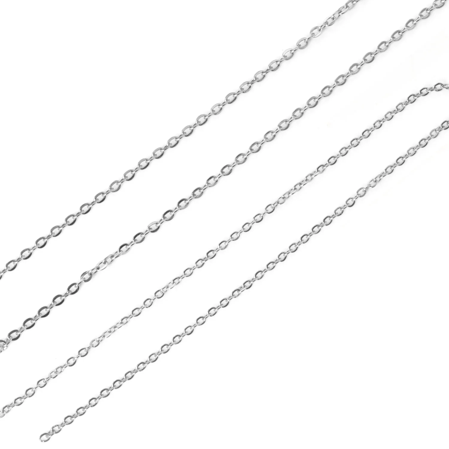 LUXUSTEEL 10 Meters/Roll Stainless Steel Rolo O-Chain Long Necklaces Black Silver Color Necklace For Pendant DIY Jewelry Making