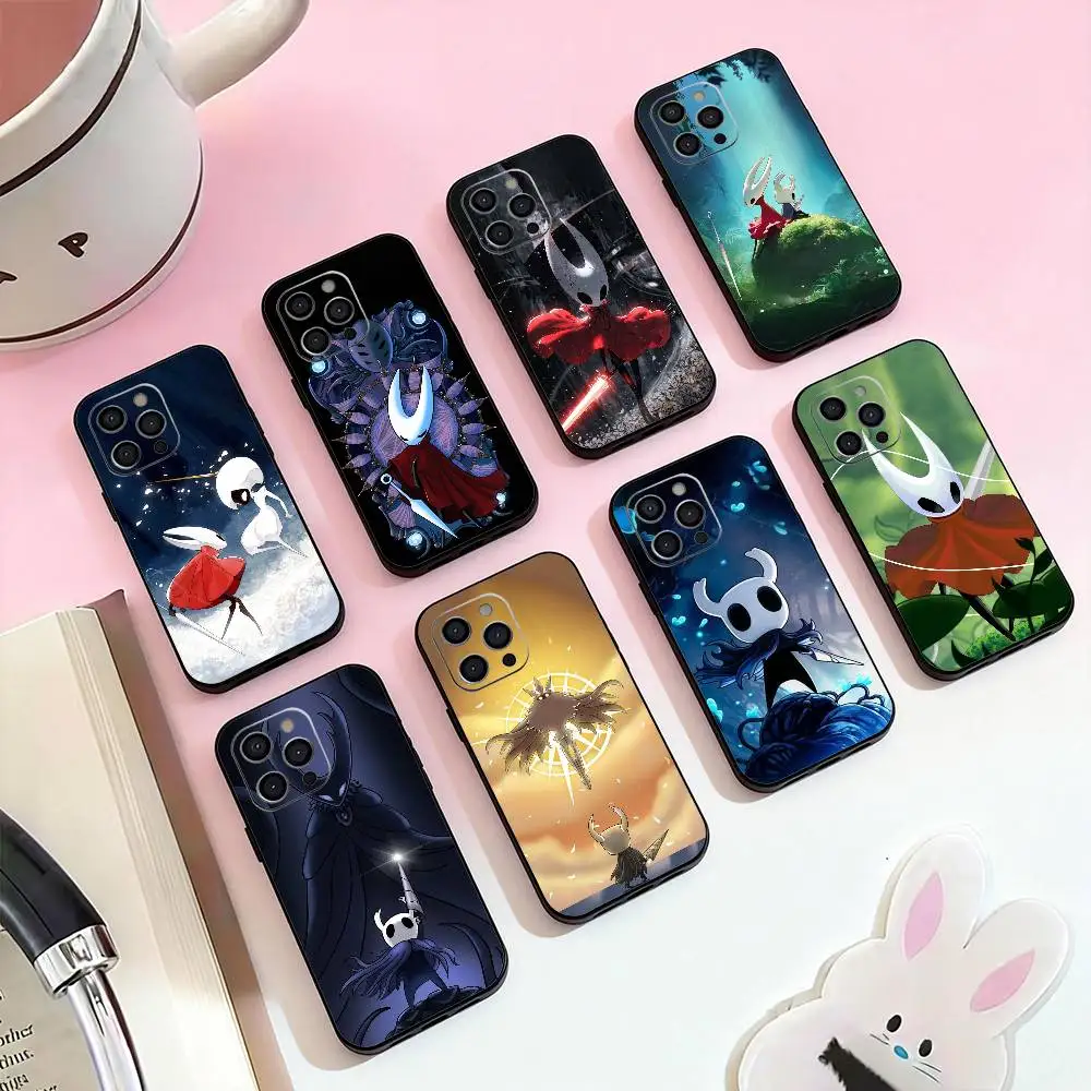 

H-Hollow Knight S-SilksongS Phone Case For iPhone 17,16,15,14,13,12,11 Plus,Pro,Max,XS Silicone Soft Cover
