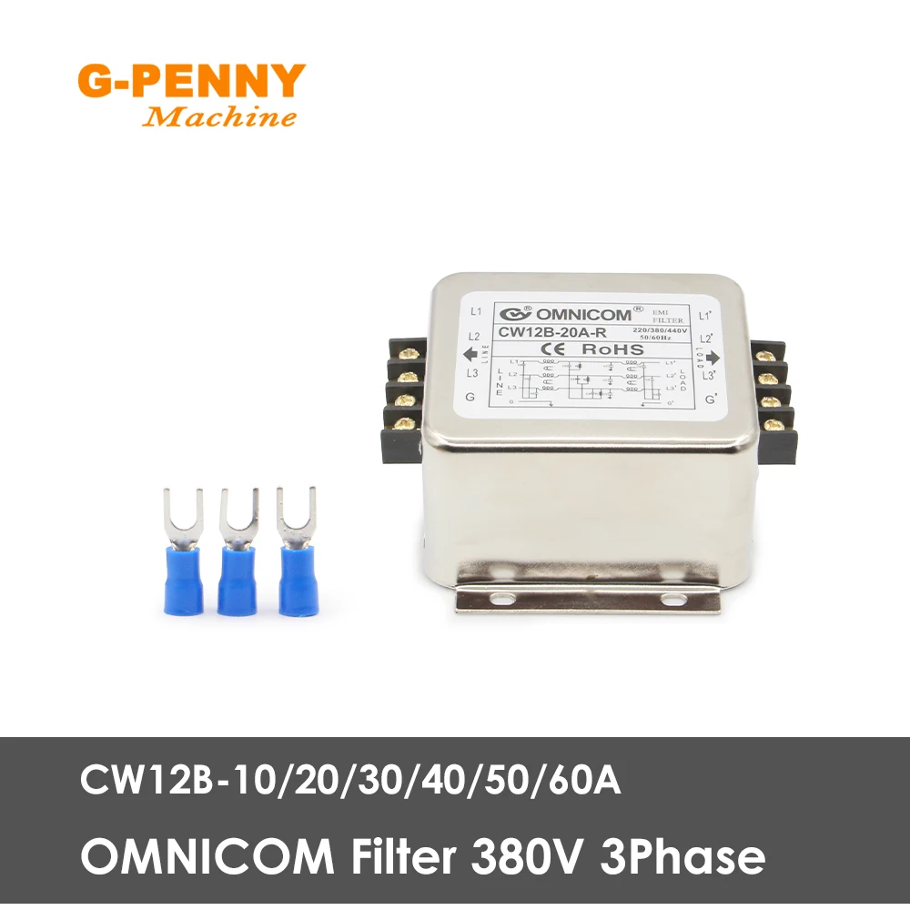 OMNICOM Power Supply Wave Filter 50/60Hz CW12B-10/20/30/40/50/60A-R 110V 250V 380V 440V Wave Filter