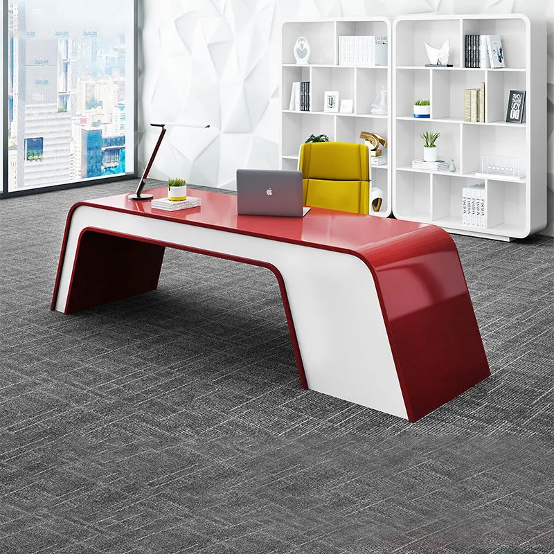 Modern Designer Aesthetic Office Desk Kawaii Big Executive Drawers White Office Desk Corner Mesa De Escritorio Furniture