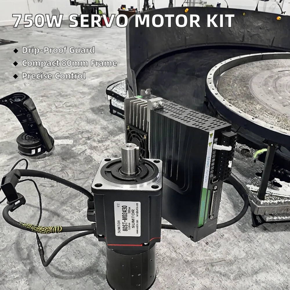 Servo Kit - Сервомотор 750 Вт 80ST-M02430, комплект драйвера,